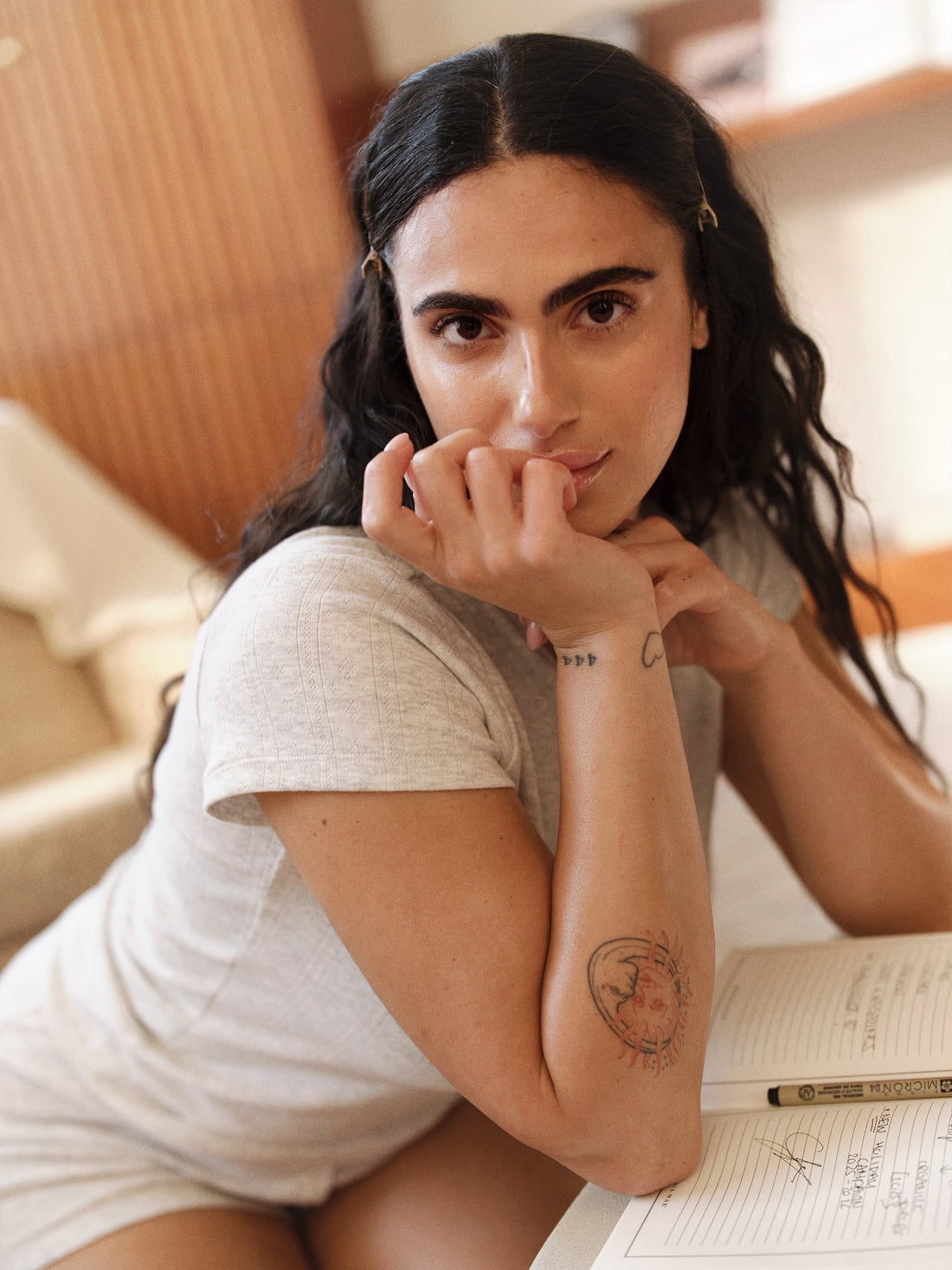 Hunkemoller_White Grey Melee_Pointelle Top_301664_White Grey Melee_10