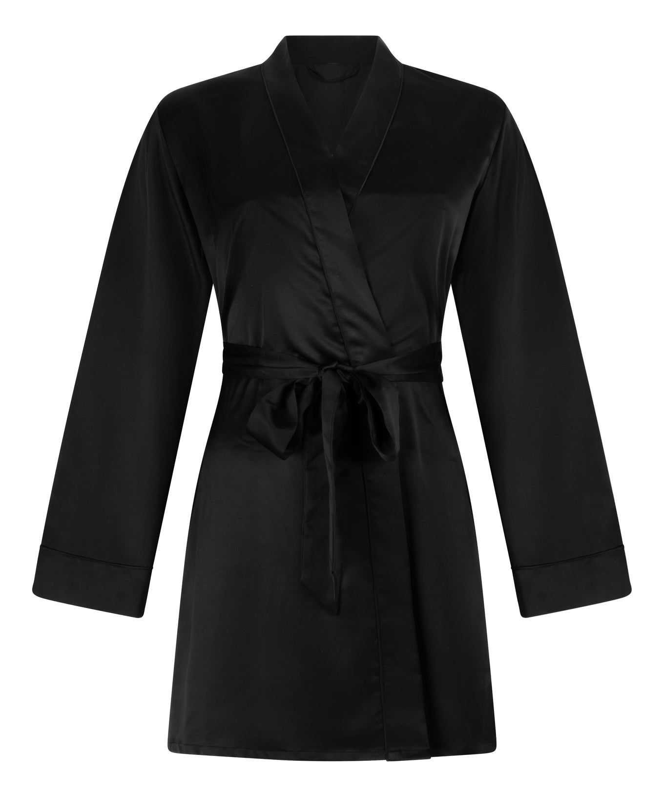 Hunkemoller_Black_Satin Kimono_301690_Black_05