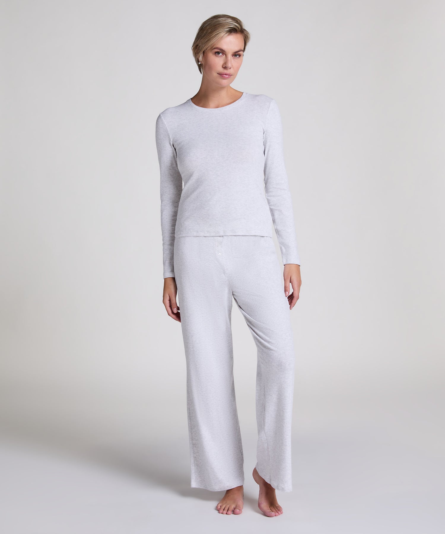 Hunkemoller_White Grey Melee_Pyjama top Pointelle_301775_White Grey Melee_03