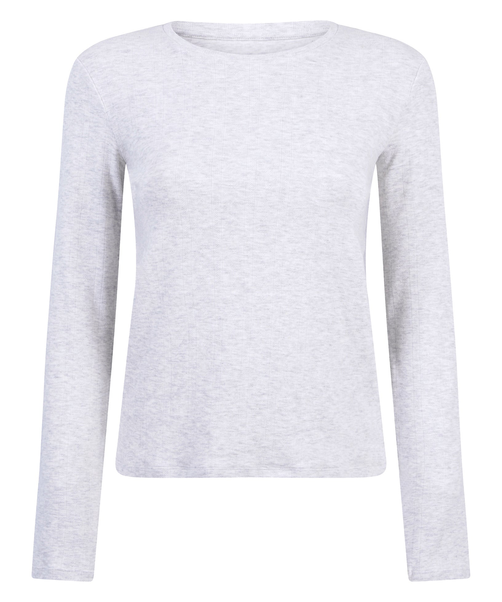 Hunkemoller_White Grey Melee_Pyjama top Pointelle_301775_White Grey Melee_05