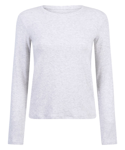 Hunkemoller_White Grey Melee_Pyjama top Pointelle_301775_White Grey Melee_05