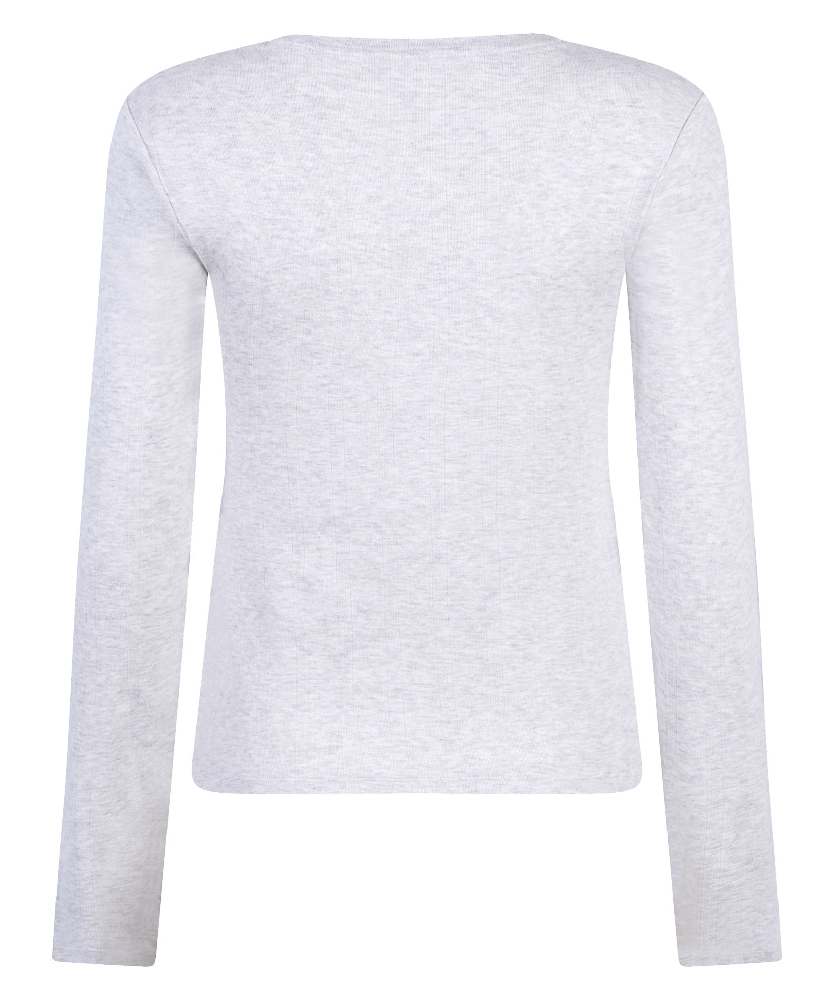 Hunkemoller_White Grey Melee_Pyjama top Pointelle_301775_White Grey Melee_06