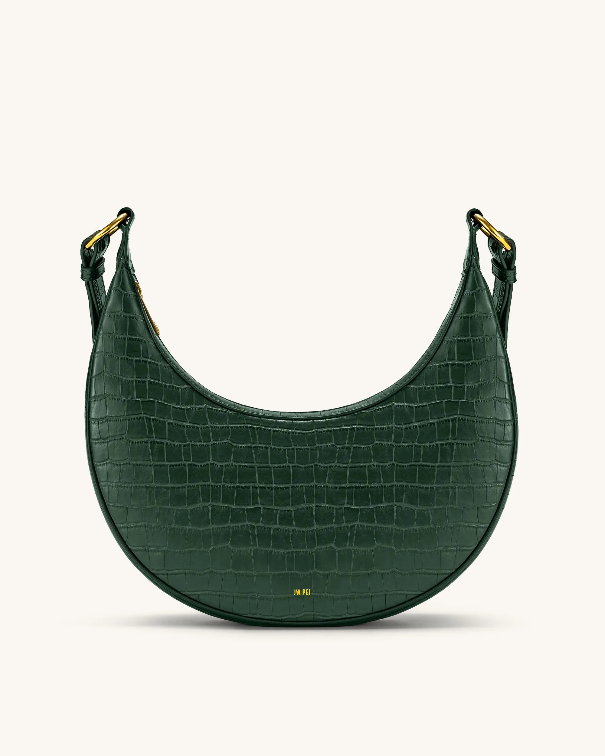JW PEI_Dark Green Croc_Carly Saddle Bags_302-7_Dark Green Croc_01