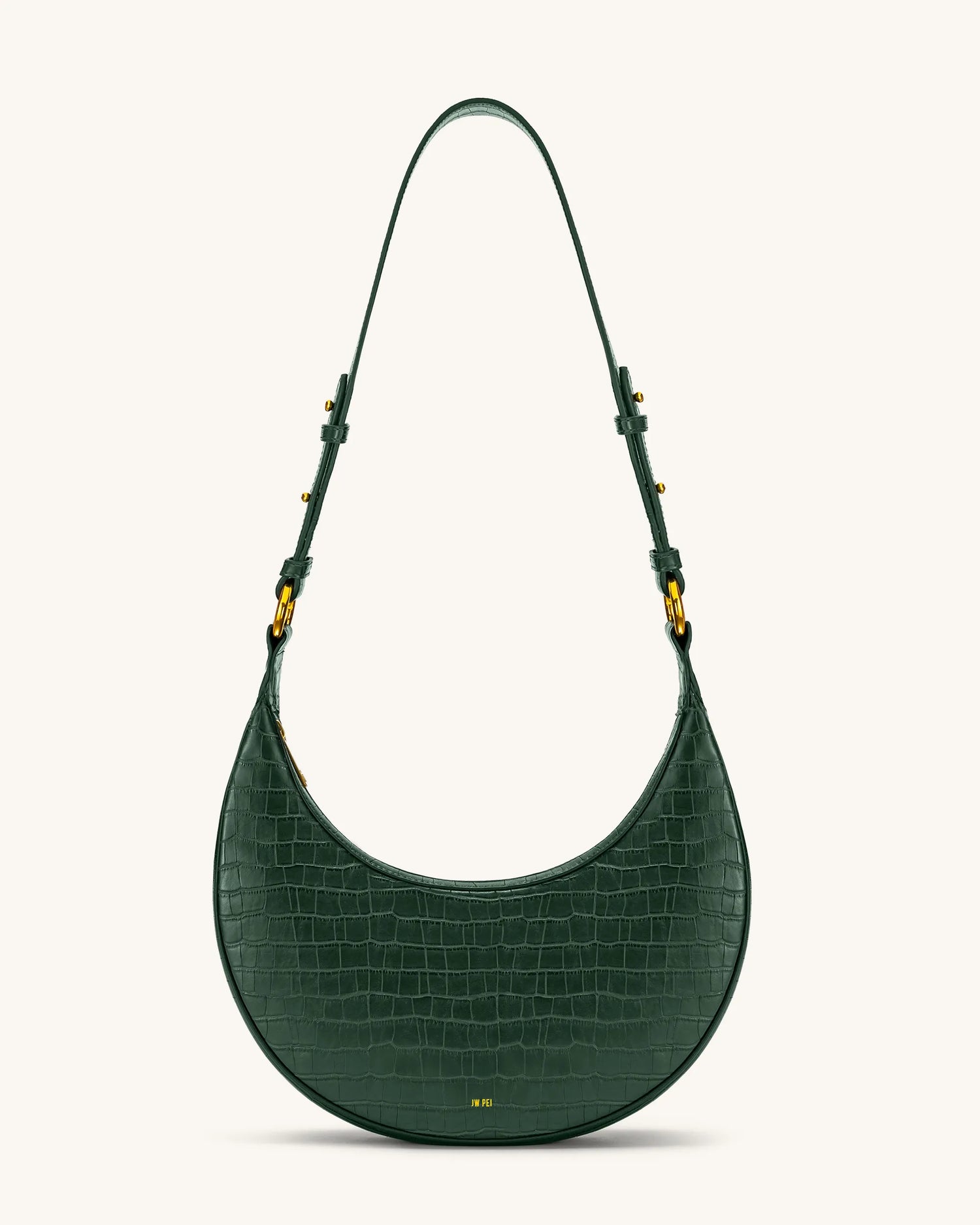 JW PEI_Dark Green Croc_Carly Saddle Bags_302-7_Dark Green Croc_04