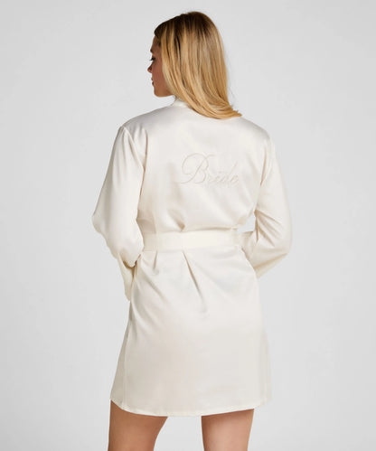Hunkemoller White Women Kimono Bridal Satin SKU: 302071_White Image 01
