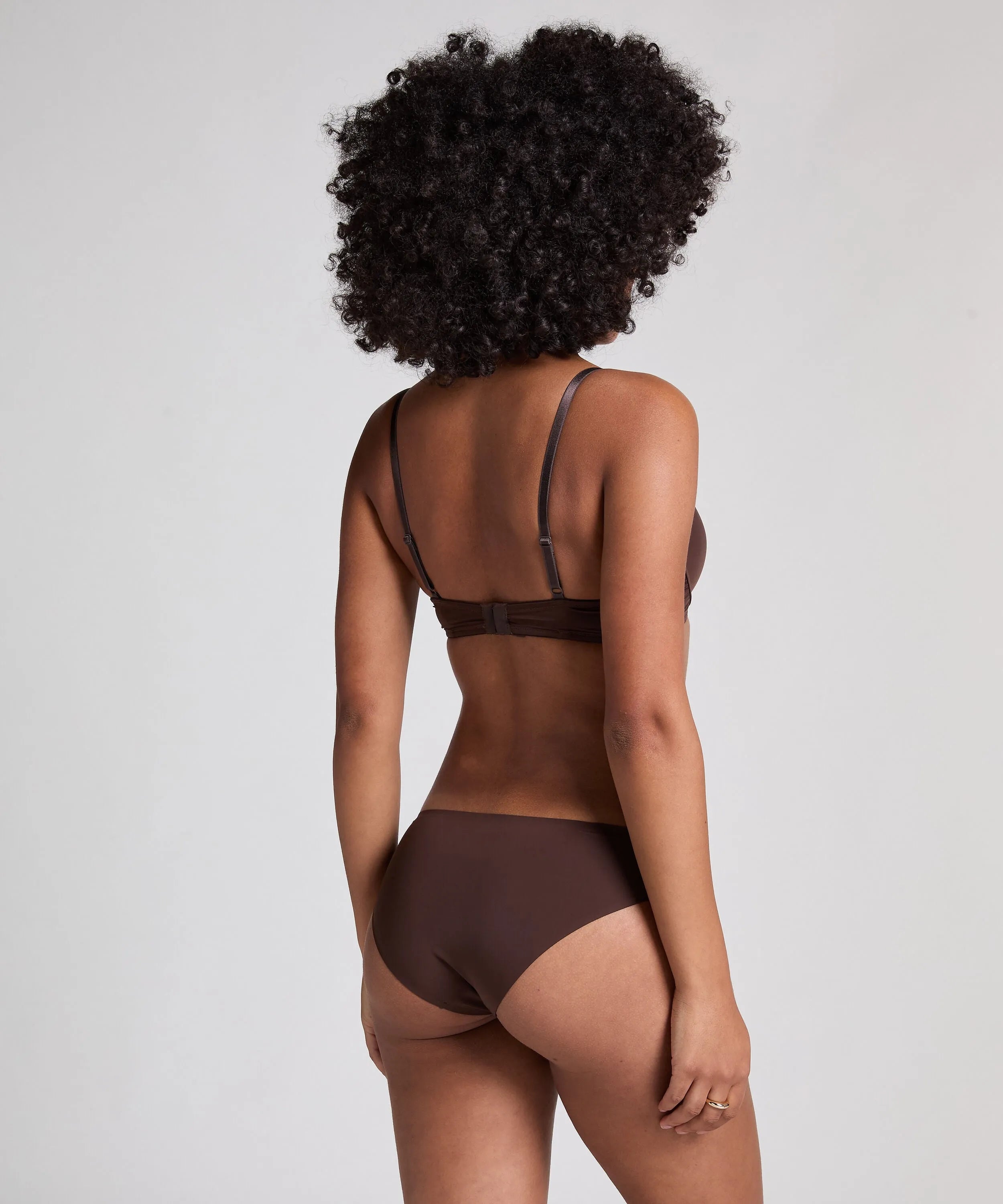 Hunkemoller Brown Women Invisible Brazilian SKU: 302173_Brown Image 03