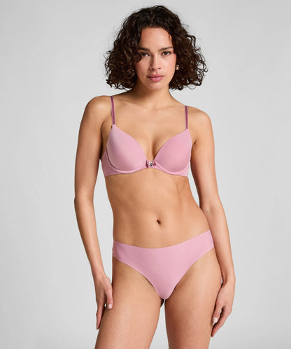 Hunkemoller Pink Women Invisible Lace Back Brazilian SKU: 302286_Pink Image 02