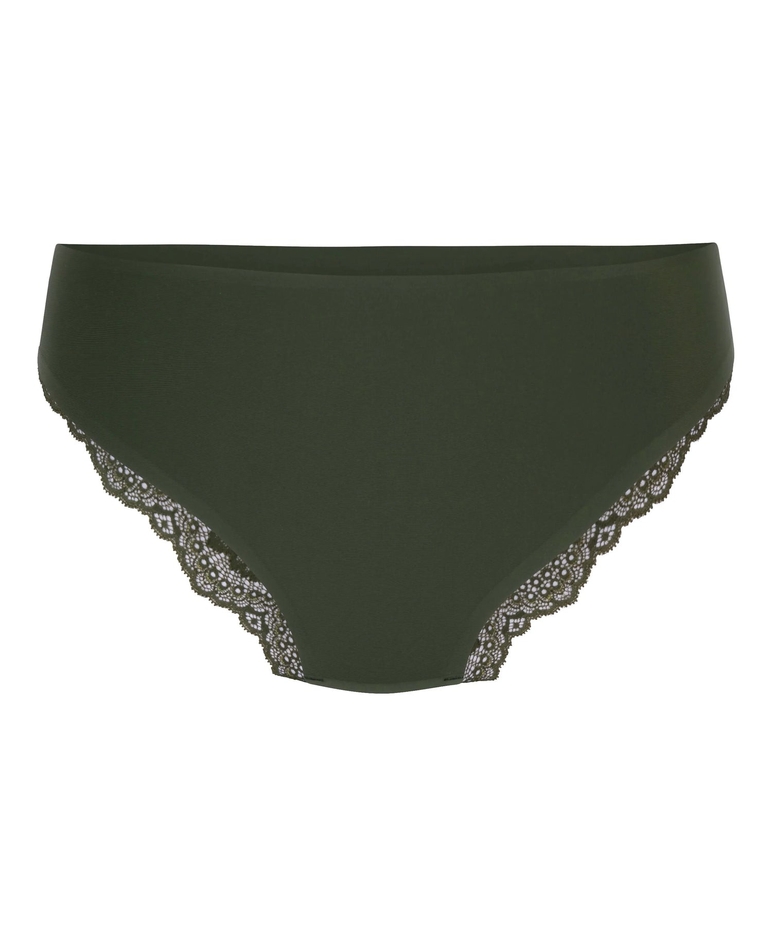 Hunkemoller Green Women Invisible Lace Back Brazilian SKU: 302290_Green Image 04