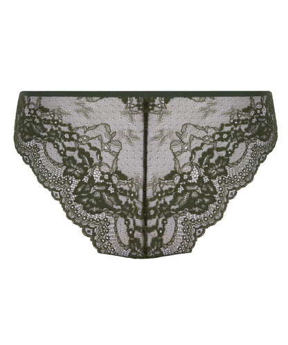 Hunkemoller Green Women Invisible Lace Back Brazilian SKU: 302290_Green Image 05