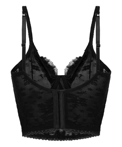 Hunkemoller_Caviar_Darcy Non-Padded Underwired Longline Bra in Different Cup Sizes_302364_Caviar_06