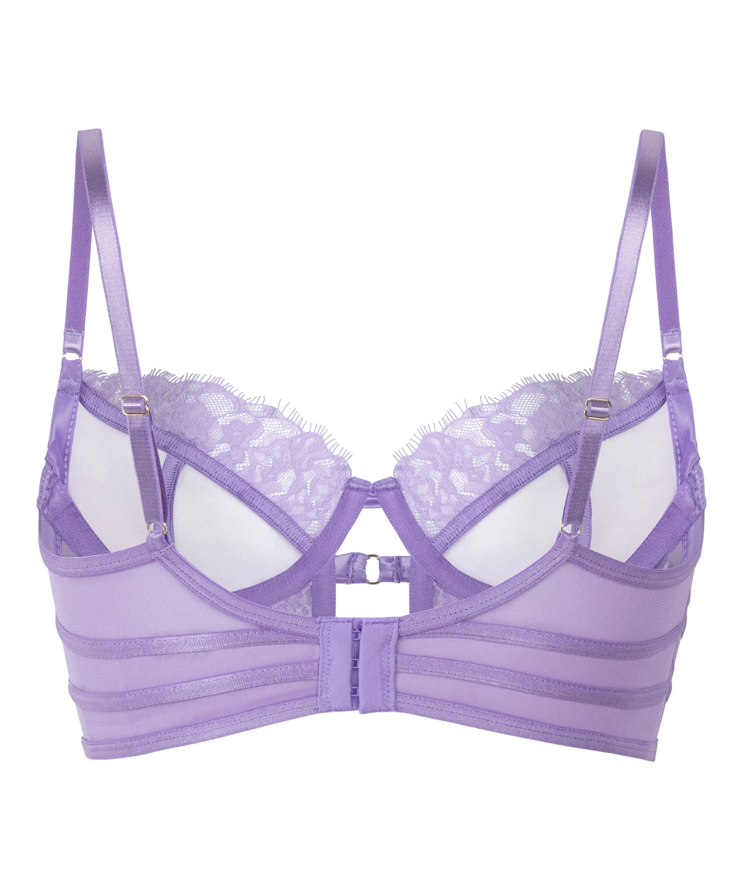 Hunkemoller_Purple_Nienke Non-Padded Underwired Longline Bra in Different Cup Sizes_302369_Bougainvillea_09