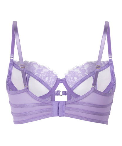 Hunkemoller_Purple_Nienke Non-Padded Underwired Longline Bra in Different Cup Sizes_302369_Bougainvillea_09