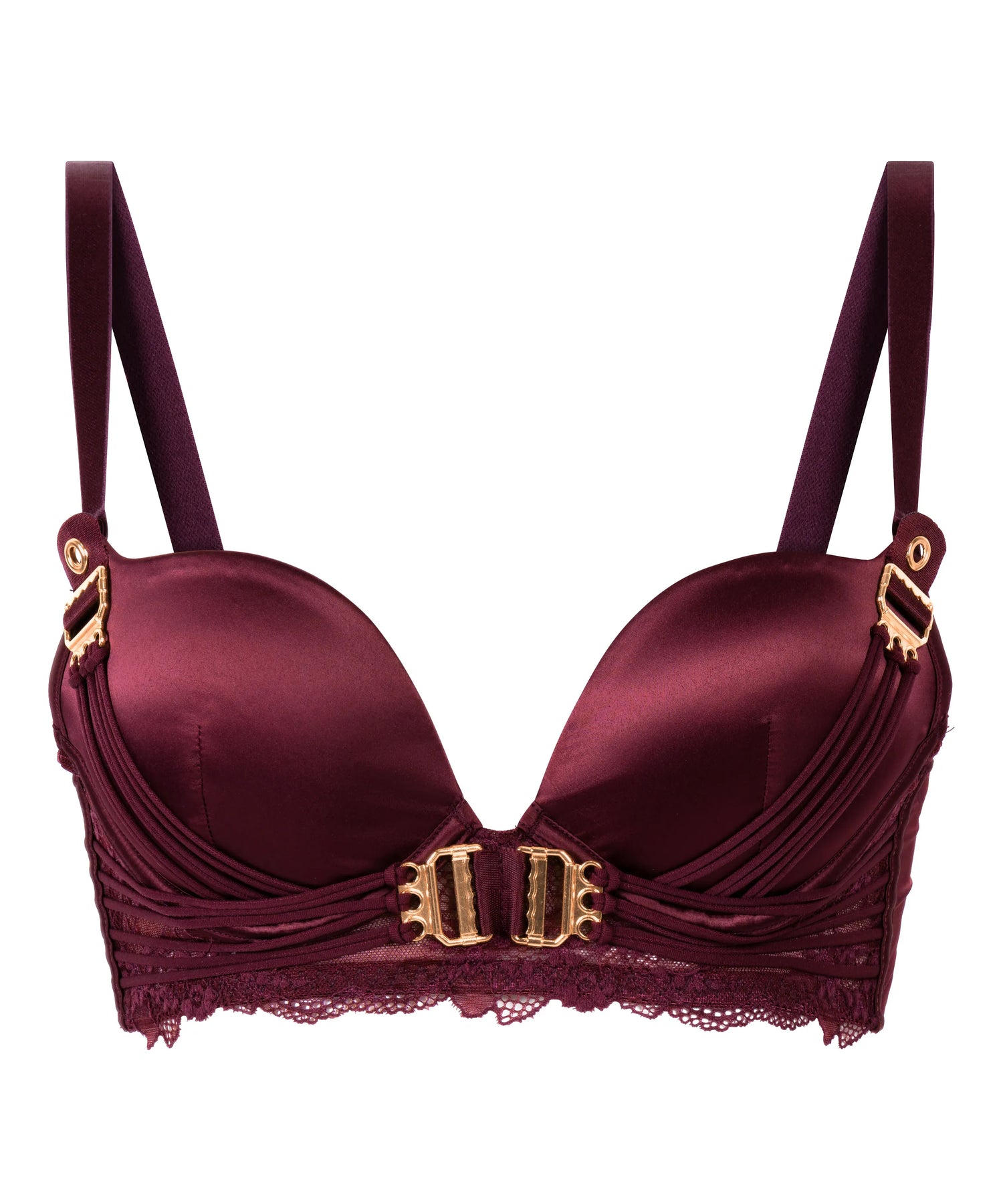 Hunkemoller_Red_Avela Padded Underwired Longline Push-Up Bra in Different Cup Sizes_302376_Zinfandel_05