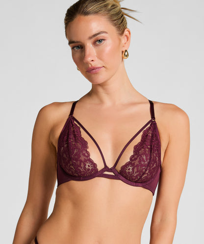 Hunkemoller_Zinfandel_Cinnamon Non-Padded Underwired Bra in Different Cup Sizes_302379_Zinfandel_02