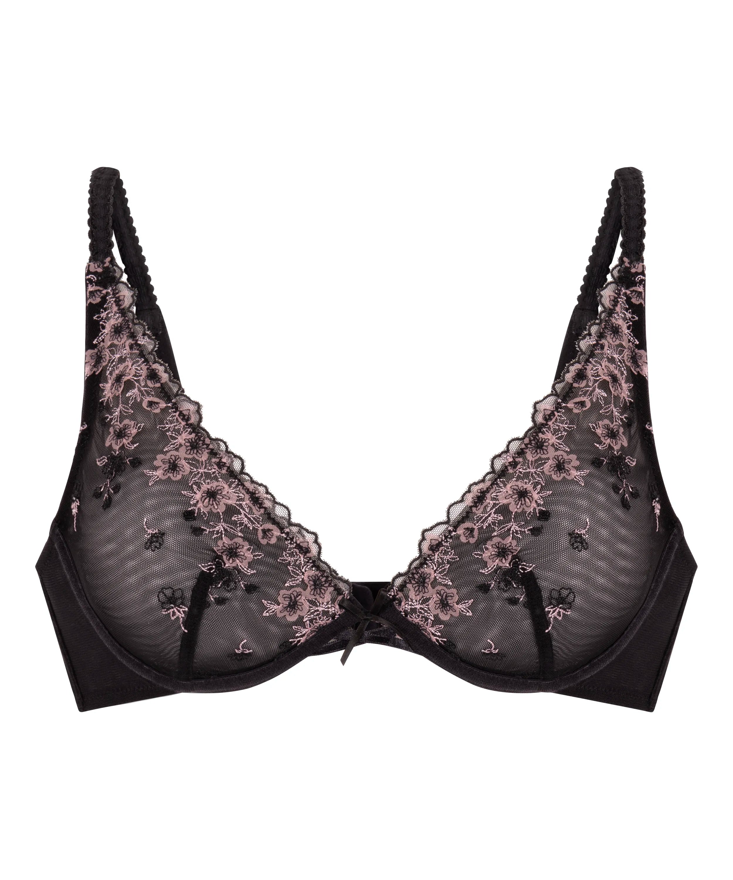 Hunkemoller_Black_Chloe Non-Padded Underwired Bra in Different Cup Sizes_302424_Caviar_05