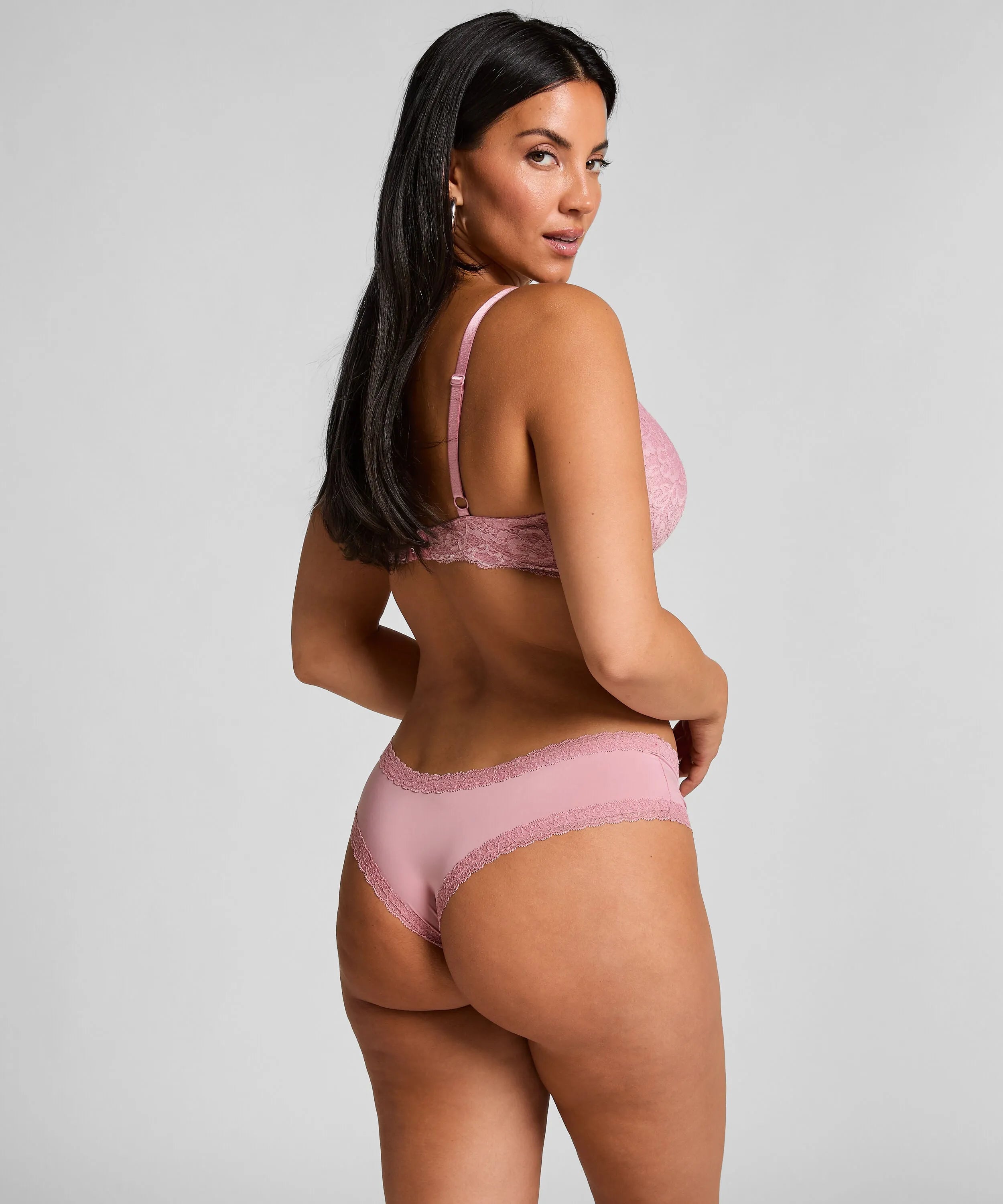 Hunkemoller Pink Women London V-Shaped Brazilian SKU: 302468_Pink Image 03
