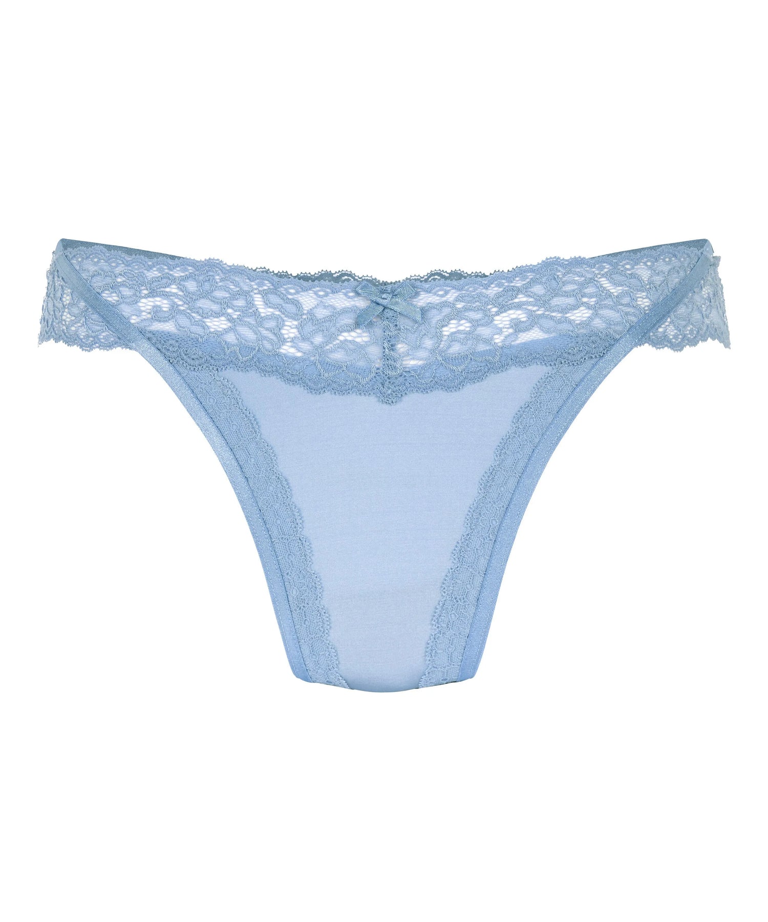 Hunkemoller Blue Women Elliena Extra Low V Thong SKU: 302495_Blue Image 04