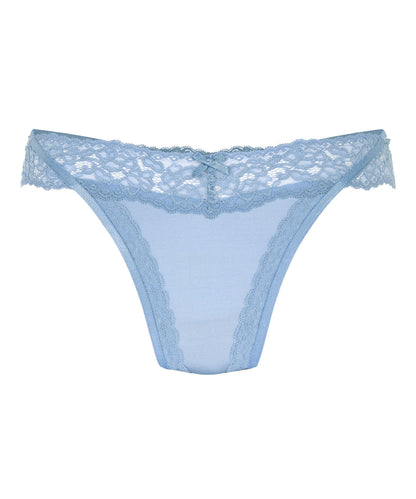 Hunkemoller Blue Women Elliena Extra Low V Thong SKU: 302495_Blue Image 04
