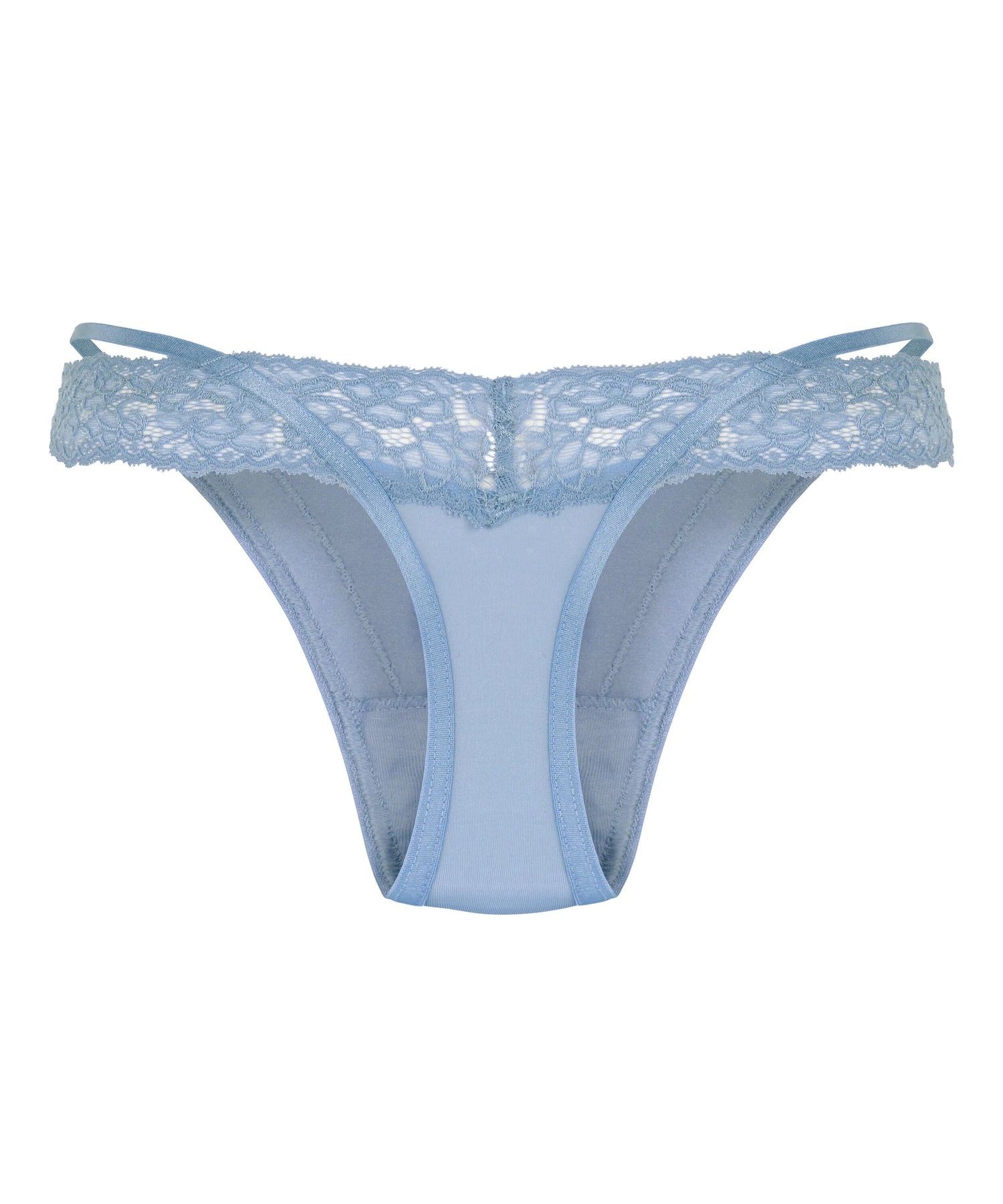 Hunkemoller Blue Women Elliena Extra Low V Thong SKU: 302495_Blue Image 05