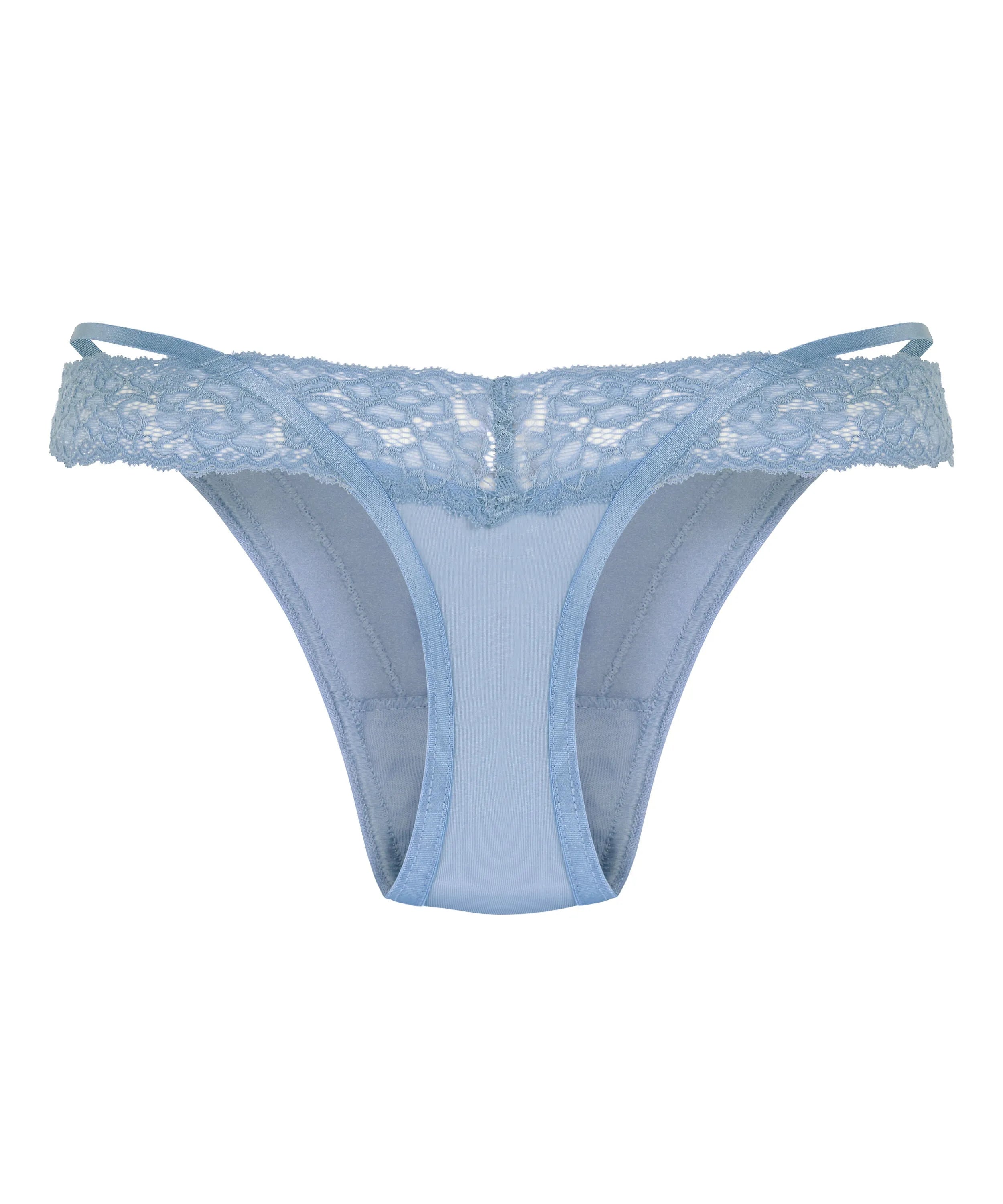 Hunkemoller Blue Women Elliena Extra Low V Thong SKU: 302495_Blue Image 05