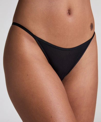 Hunkemoller Black Women Kaiden High Leg Brazilian SKU: 302498_Black Image 02
