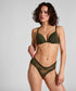 Hunkemoller Green Women V-Shaped Brazilian Knickers Mesh SKU: 302518_Green Image 01