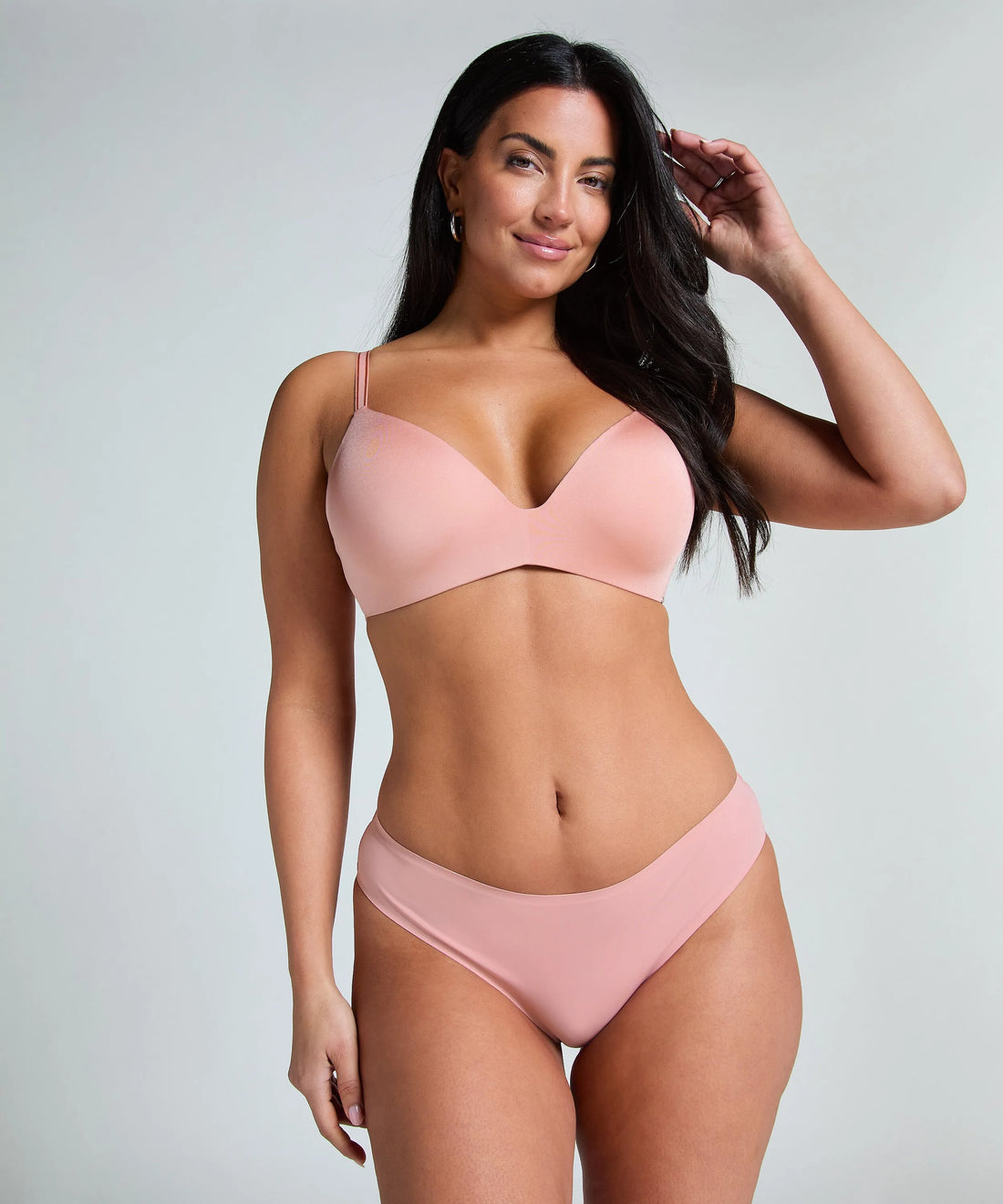 Hunkemoller Pink Women Invisible Brazilian SKU: 302588_Pink Image 01