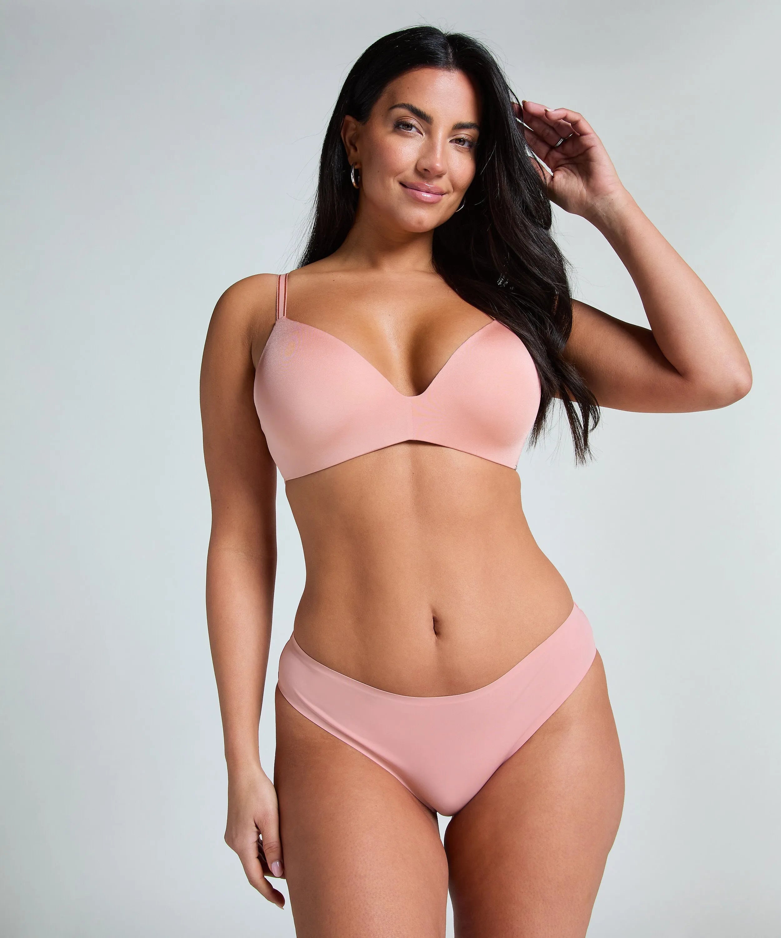 Hunkemoller Pink Women Invisible Brazilian SKU: 302588_Pink Image 01