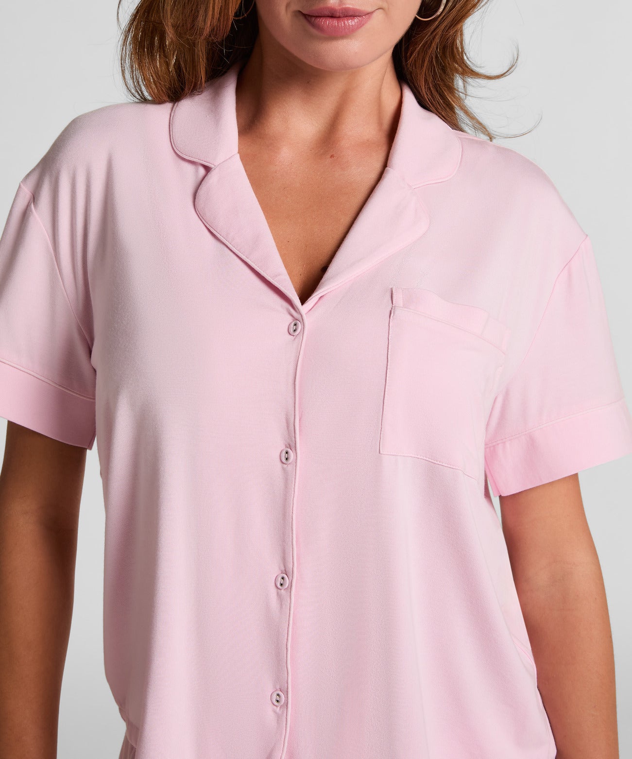 Hunkemoller_Pink_Essential Jersey Short-Sleeved Jacket_302657_Pink_02