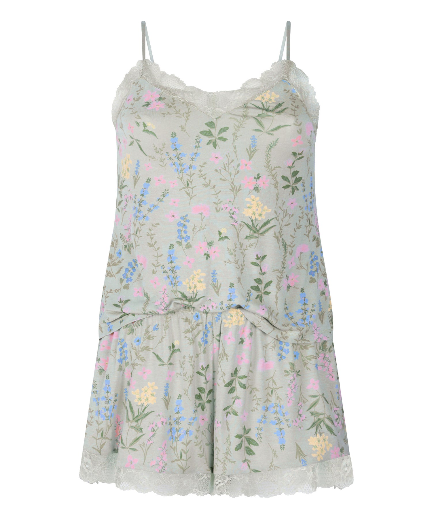 Hunkemoller_Green_Cami Short Pyjama Set_302666_Green_04