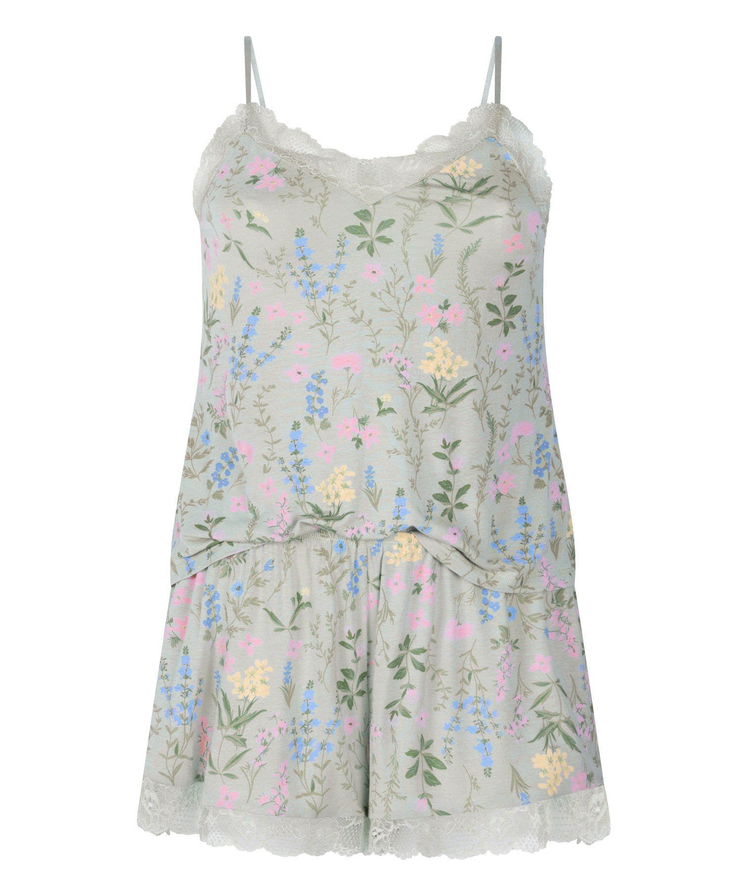 Hunkemoller_Green_Cami Short Pyjama Set_302666_Green_04