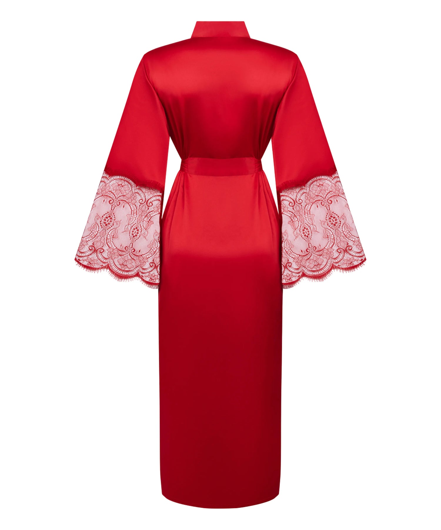 Hunkemoller_Red_Kimono Long Satin Lace_302694_Chili Pepper_05