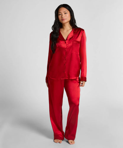 Hunkemoller_Red_Pyjamaset Satin_302699_Chili Pepper_01