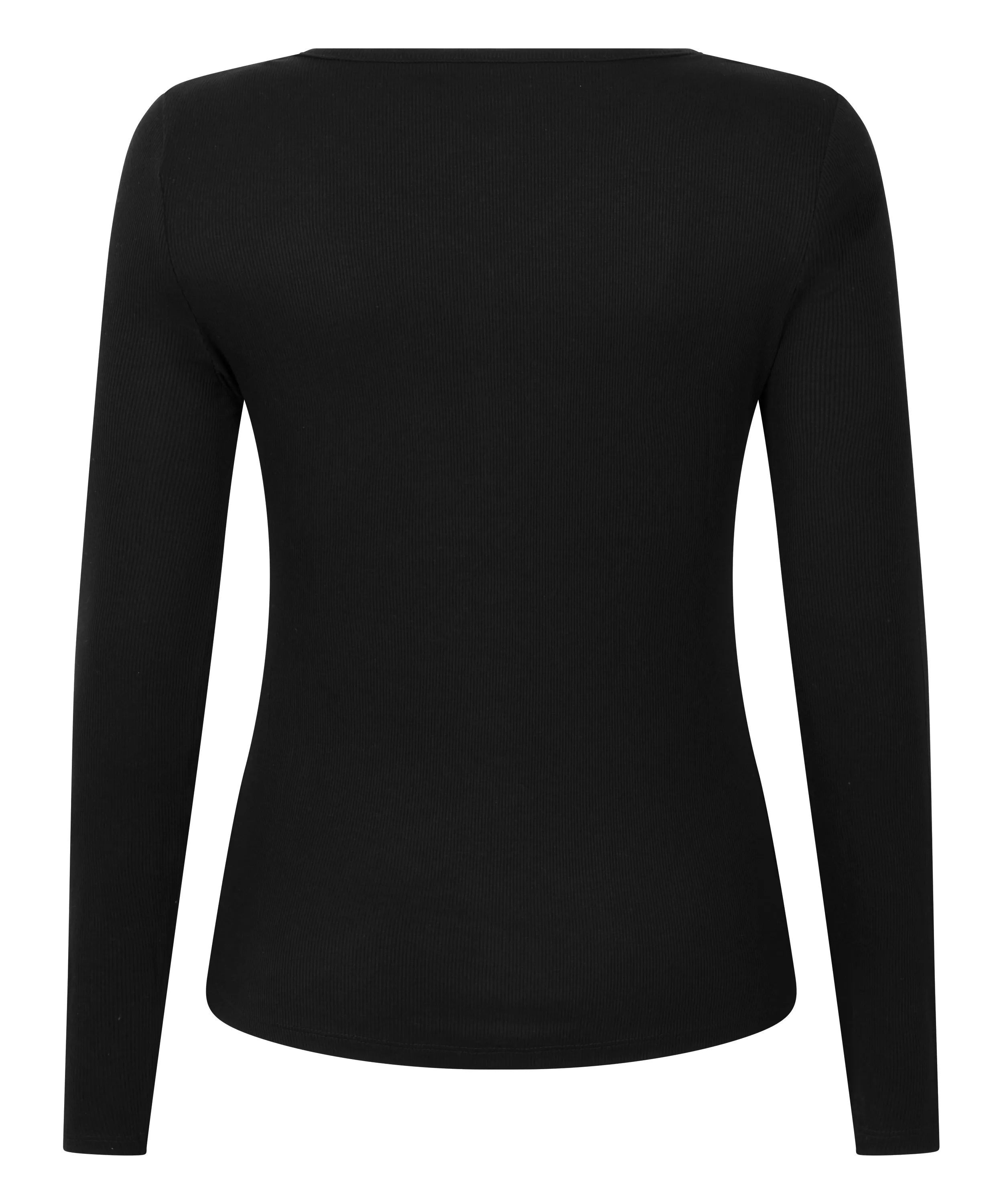Hunkemoller_Black_Longsleeved Pyjama Top Henley_302713_Black_06