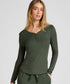 Hunkemoller_Green_Longsleeved Pyjama Top Henley_302714_HKM Green_01