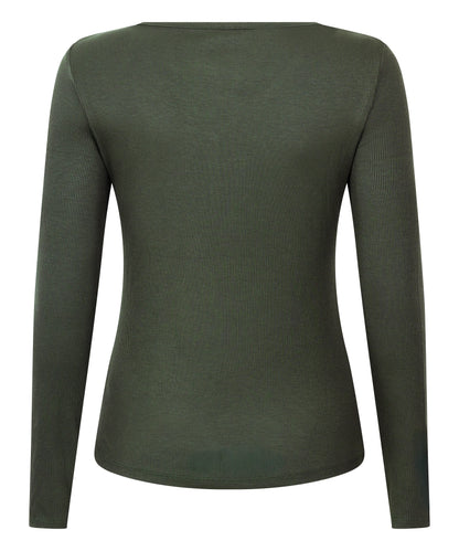 Hunkemoller_Green_Longsleeved Pyjama Top Henley_302714_HKM Green_06