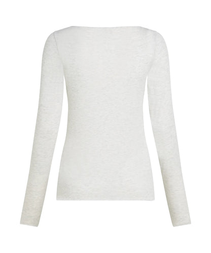 Hunkemoller_Gray_super soft Boatneck shirt with Cashmere_302733_Soft Grey Melange_12