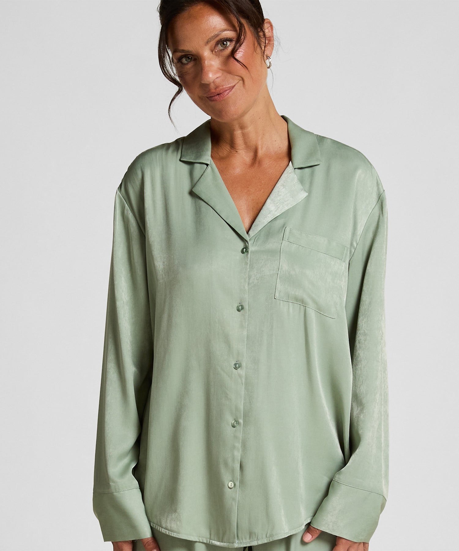 Hunkemoller_Iceberg Green_Ayla Satin Long-Sleeved Jacket_302768_Iceberg Green_01