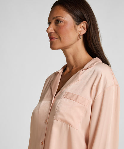 Hunkemoller_Pink_Ayla Satin Long-Sleeved Jacket_302769_Pink_02