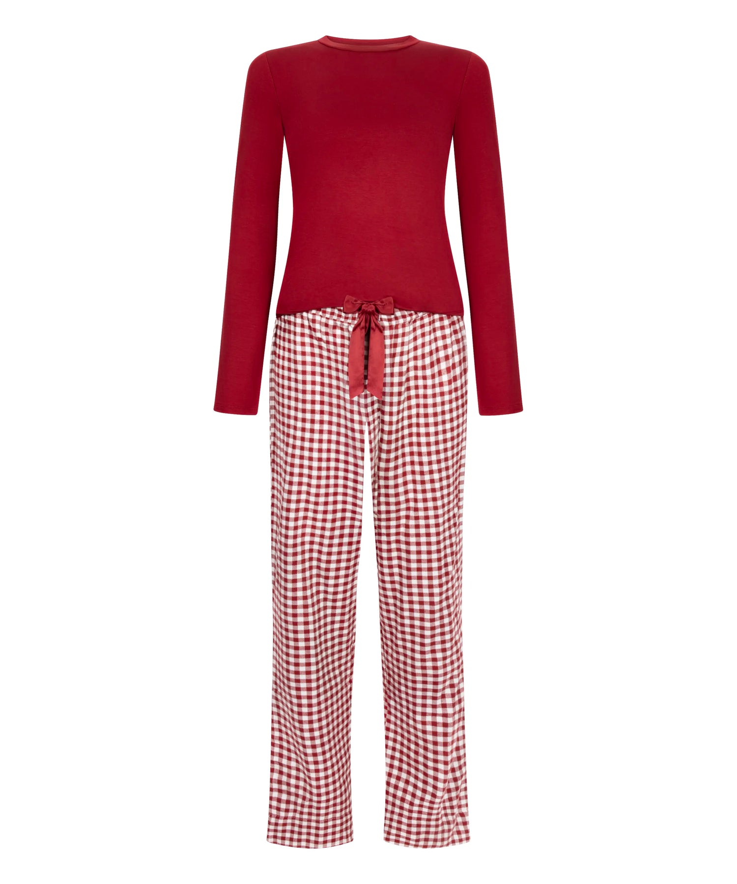 Hunkemoller_Red_Pyjamaset Twill_302780_Red Dahlia_04