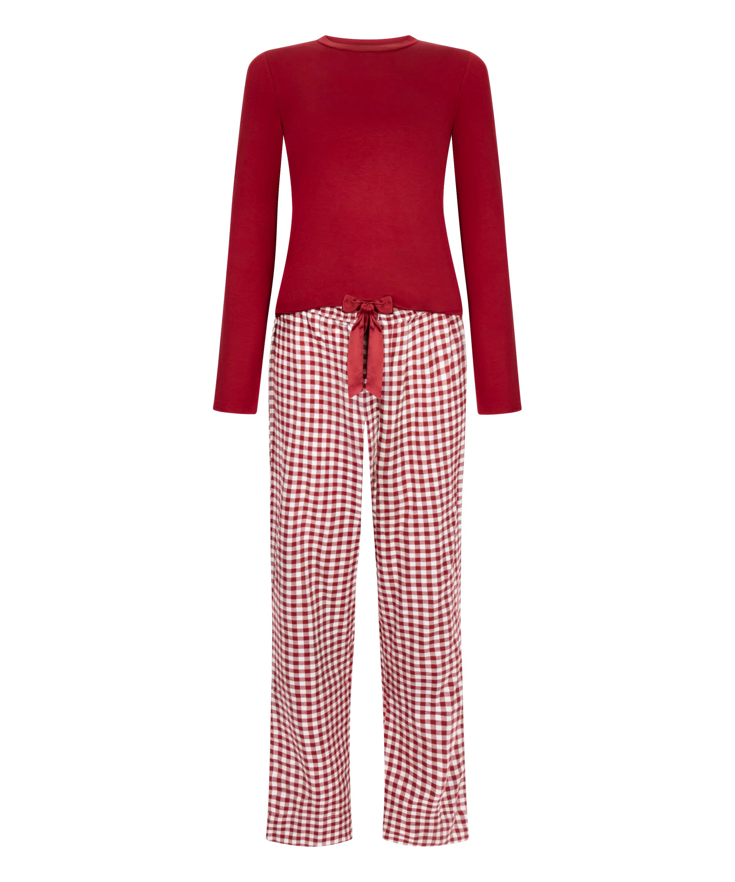 Hunkemoller_Red_Pyjamaset Twill_302780_Red Dahlia_04