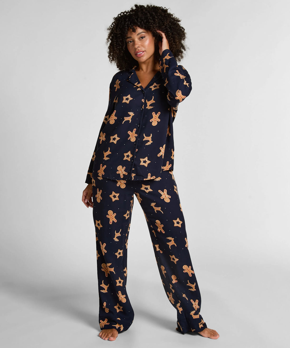 Hunkemoller_Blue_Gingerbread Pyjama Set_302783_Peacoat_01