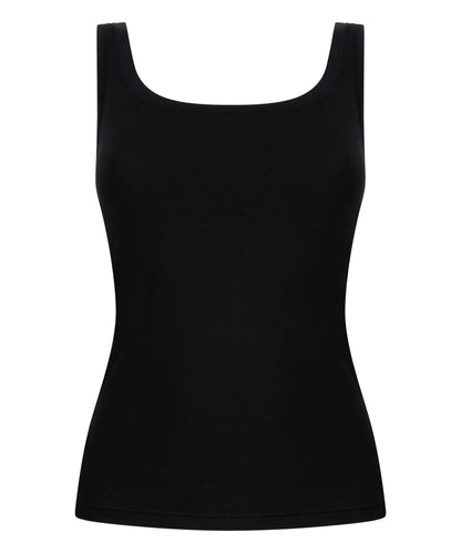 Hunkemoller_Black_Singlet Tanktop Soft Cotton_302809_Black_05