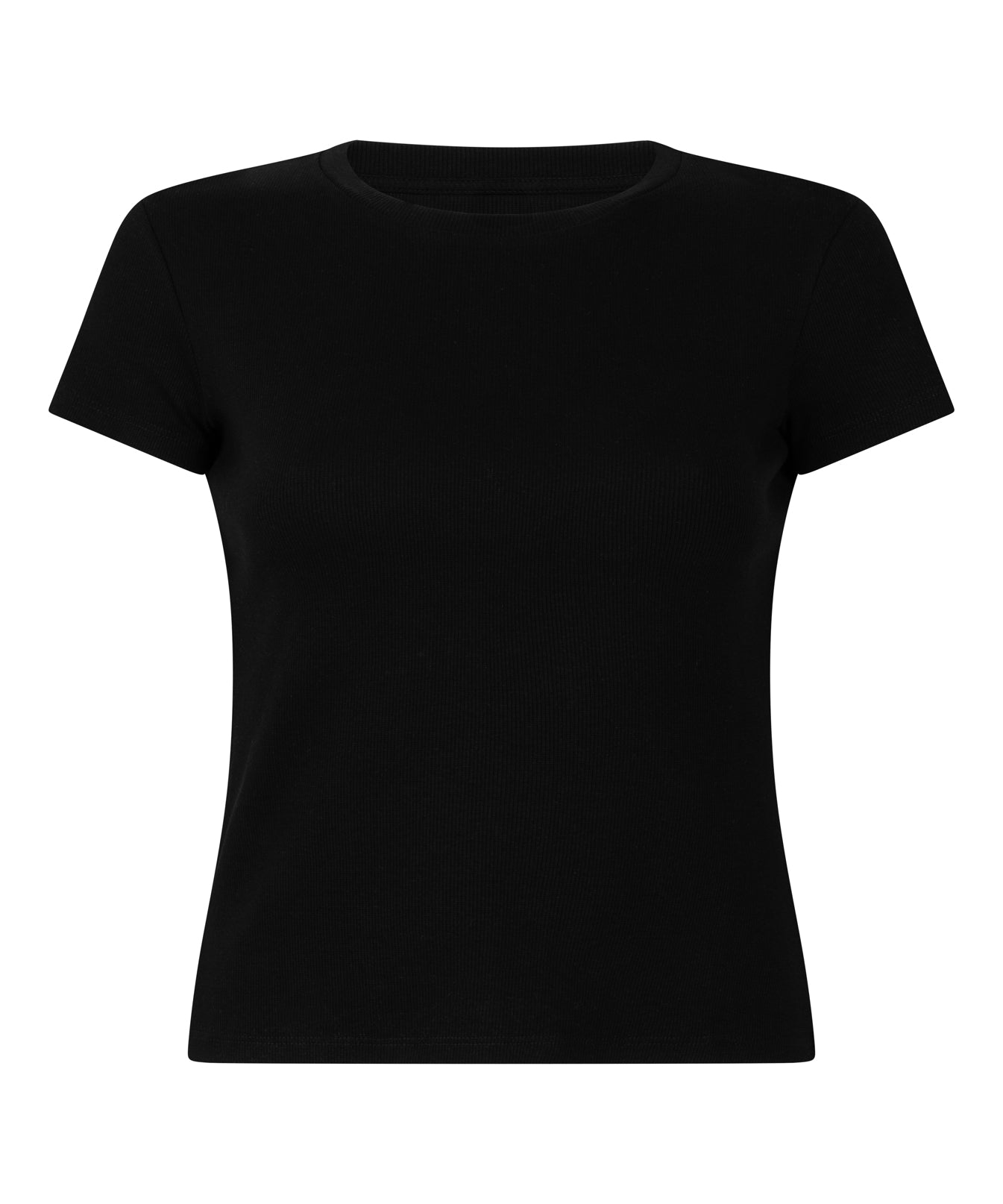 Hunkemoller_Black_Ribbed Crew Neck Short-Sleeved Pyjama Top_302868_Black_05