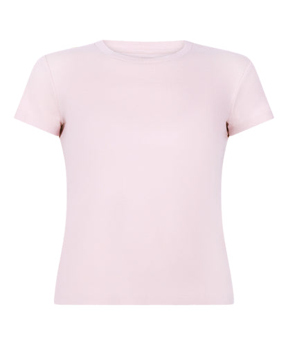 Hunkemoller_Pink_Ribbed Crew Neck Short-Sleeved Pyjama Top_302869_Pink_05