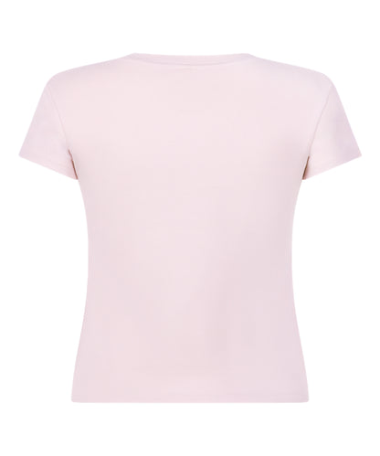 Hunkemoller_Pink_Ribbed Crew Neck Short-Sleeved Pyjama Top_302869_Pink_06