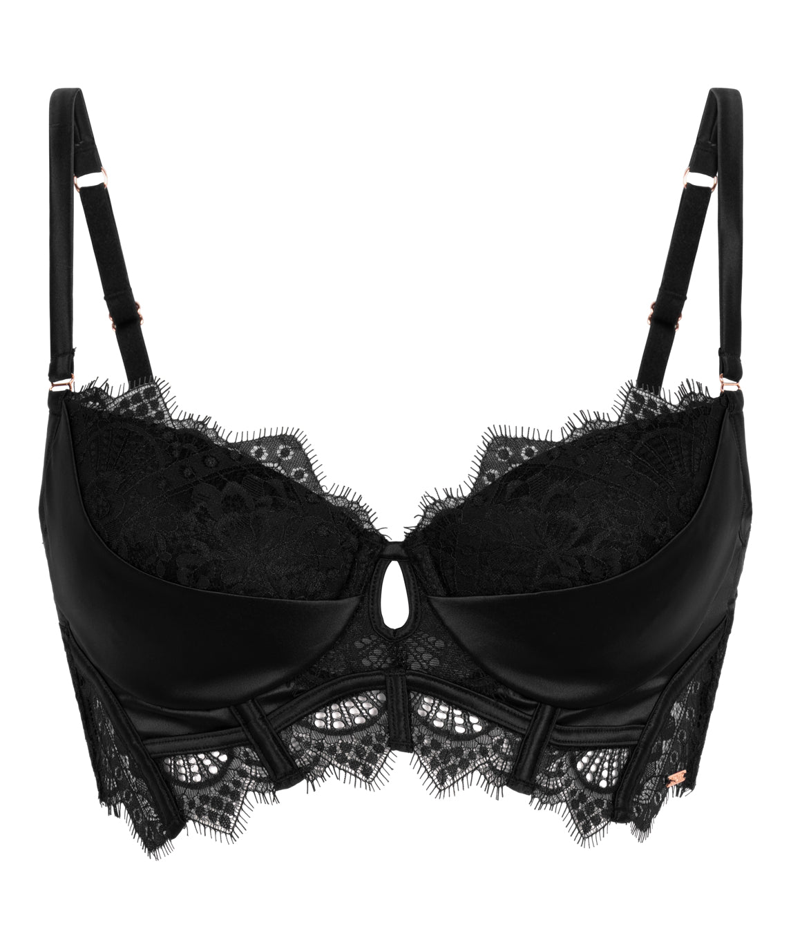 Hunkemoller_Caviar_Zoe Padded Longline Underwired Bra in Different Cup Sizes_303113_Caviar_05