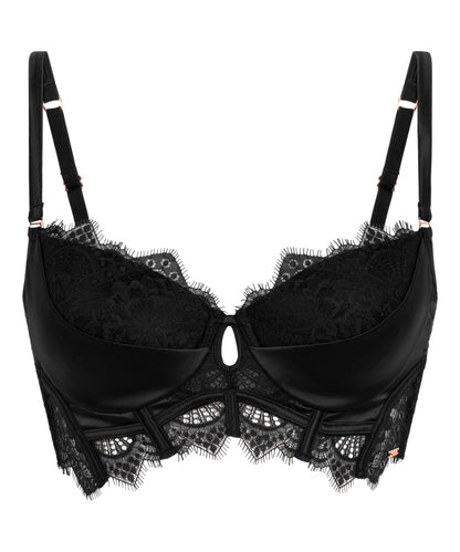 Hunkemoller_Caviar_Zoe Padded Longline Underwired Bra in Different Cup Sizes_303113_Caviar_05