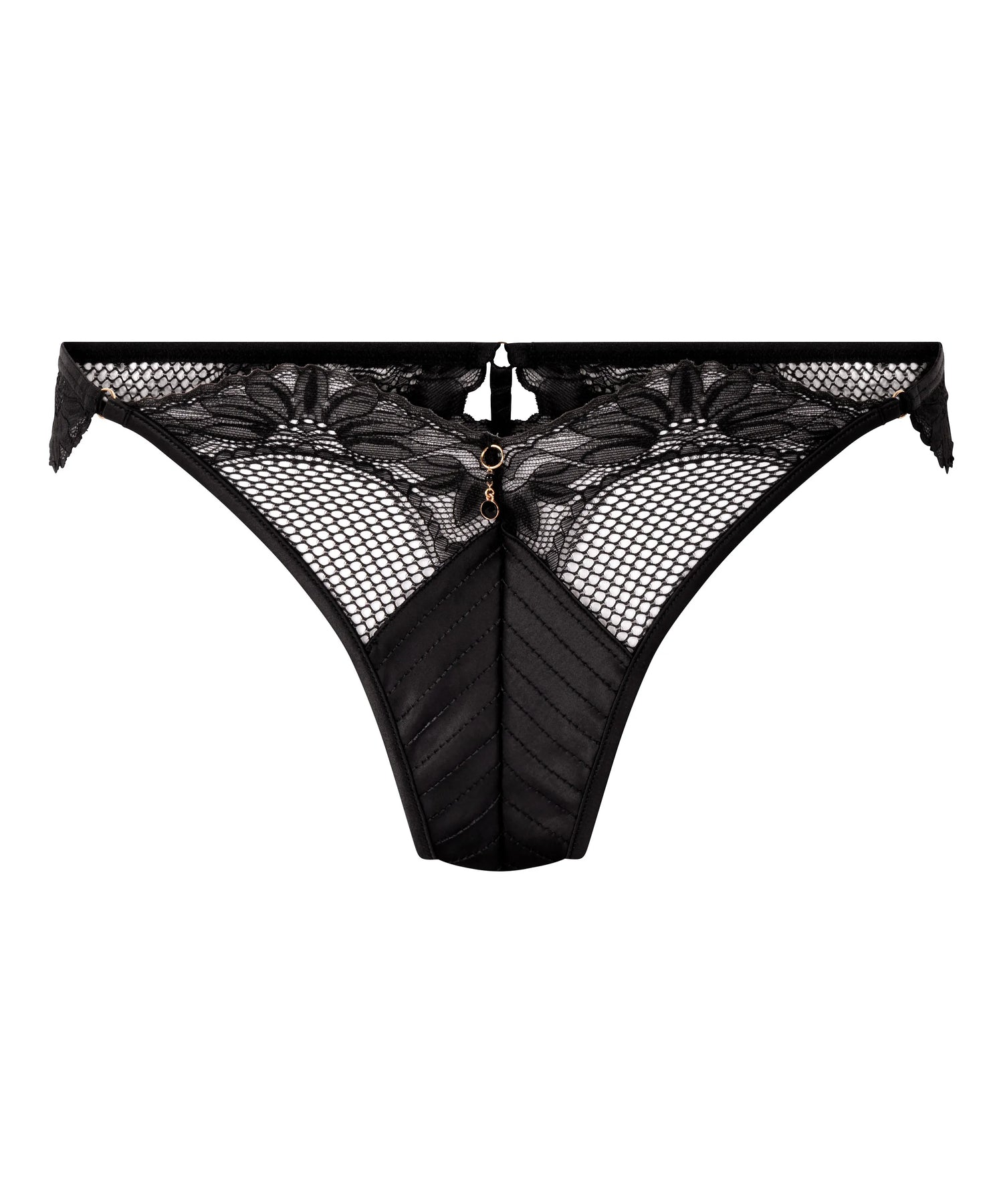 Hunkemoller_Black_Belladonna Thong_303238_Caviar_04