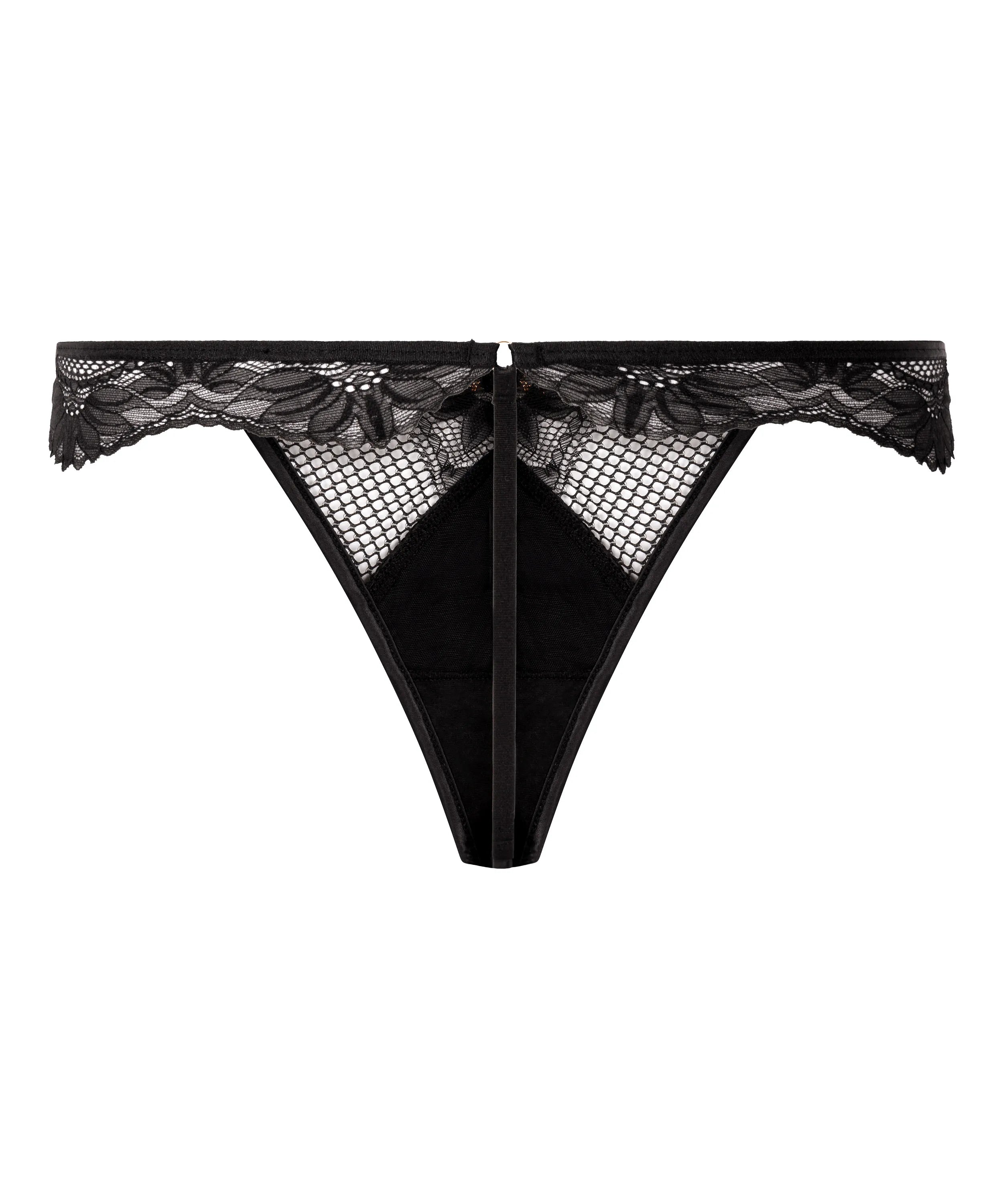 Hunkemoller_Black_Belladonna Thong_303238_Caviar_05